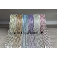 Лента  3,0 см " Пайетка " белая 15 ярдов