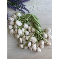 Тюльпан бант шифоновий бежевий 20 шт