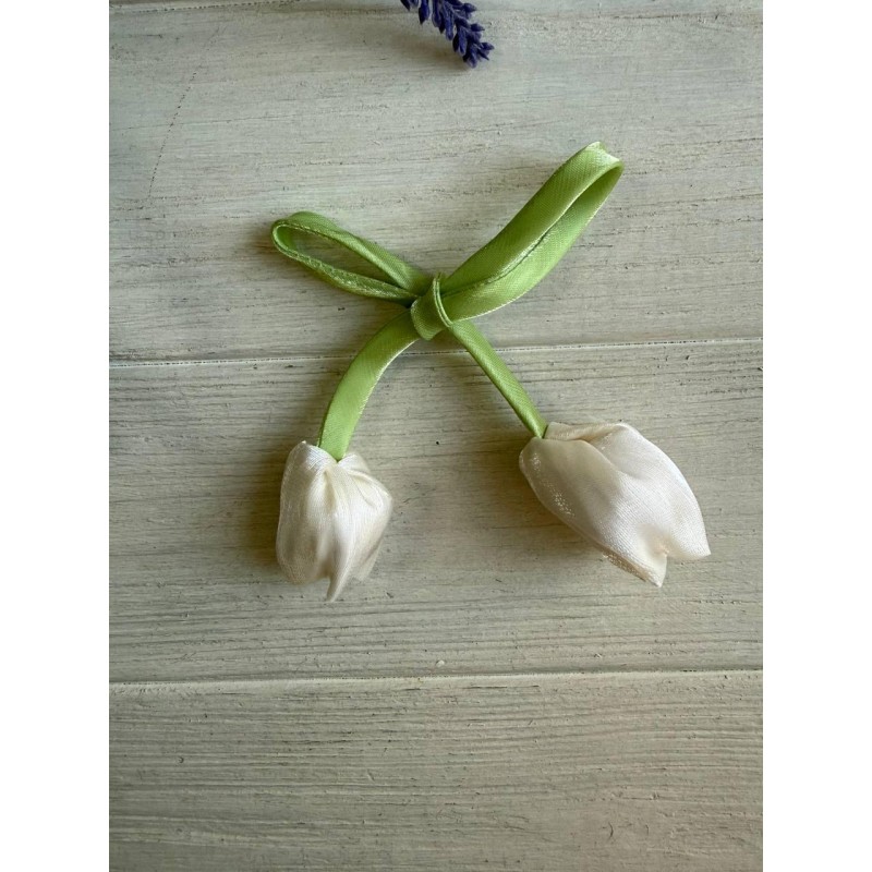 Тюльпан бант шифоновий бежевий  100 шт