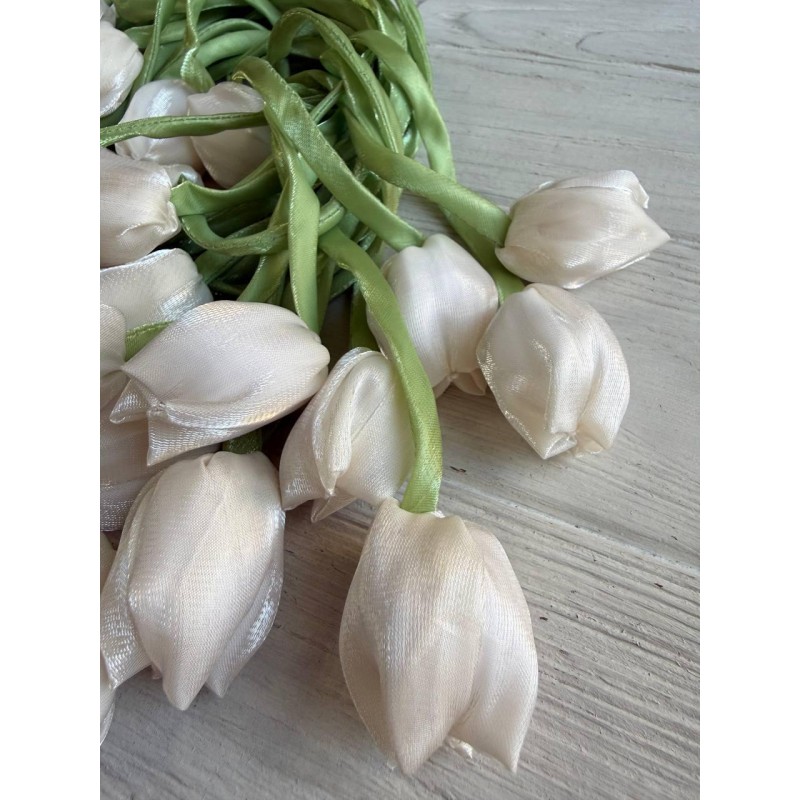 Тюльпан бант шифоновий бежевий  100 шт