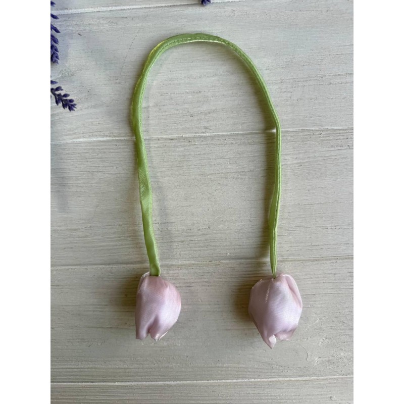 Тюльпан бант шифоновий  блідо пудровий  100 шт