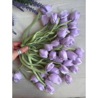 Тюльпан бант шифоновий фіолетовий 20 шт