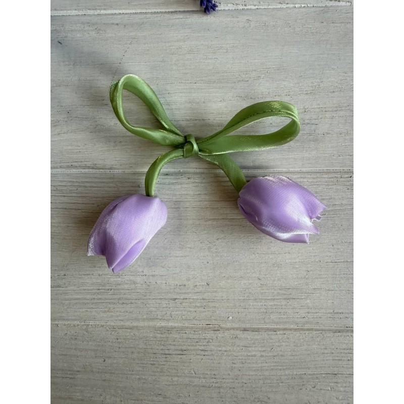 Тюльпан бант шифновый фиолетовый 20 шт