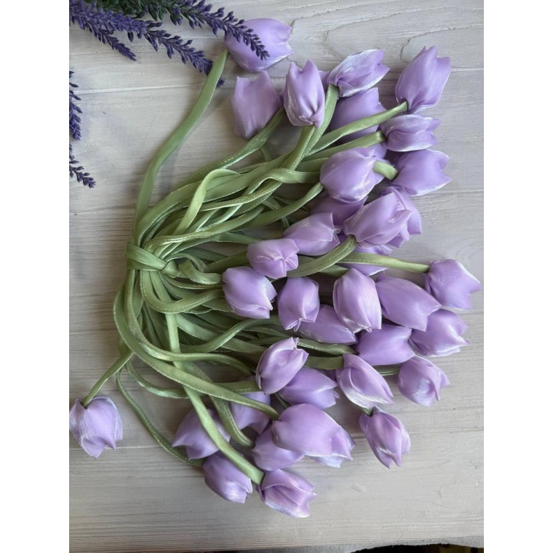 Тюльпан бант шифновый фиолетовый 20 шт