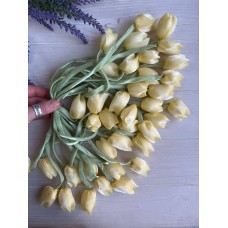 Тюльпан бант шифоновий  жовтий 20 шт