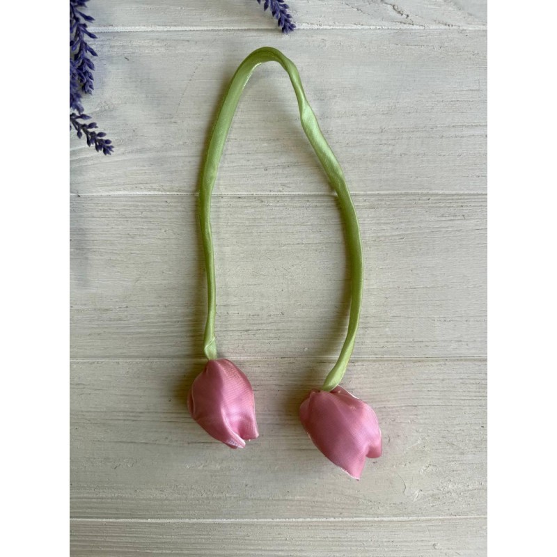 Тюльпан бант шифоновий пудра  20 шт