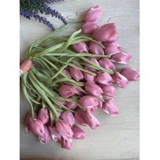Тюльпан бант шифоновий пудра  20 шт
