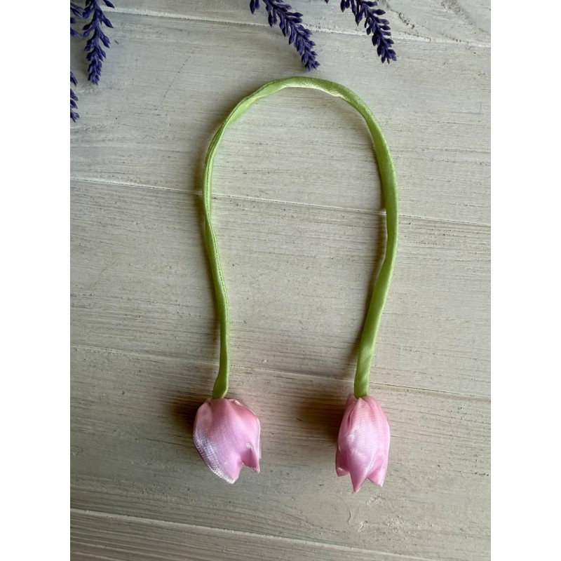 Тюльпан бант шифоновий рожевий  20 шт