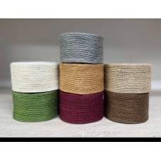 Стрічка мішковина  5 см коричневий 10 метрів