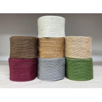 Стрічка мішковина  6.5 см коричневий 10 метрів