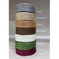 Лента мешковина  2.5 см серый 10  метров