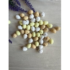 Яйця  пенопластові 2,0 * 1,5 см беж+жовт+біл 50 шт