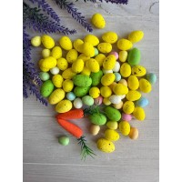 Яйця  пенопластові мікс з морковкою 79 шт