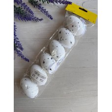 Яйця  пенопластові з підвіскою білі 6 шт