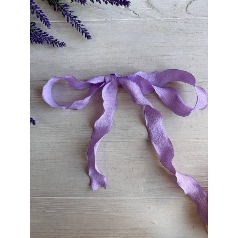 Лента  2,5 см " Волна " фіолетова 9 метров