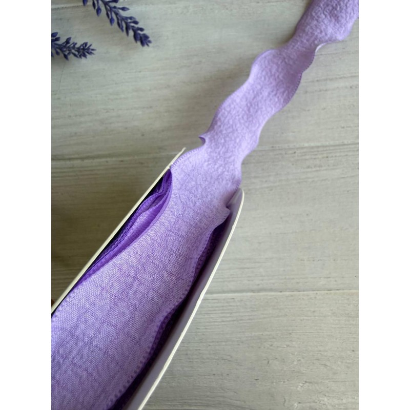 Лента  2,5 см " Волна " фіолетова 9 метров