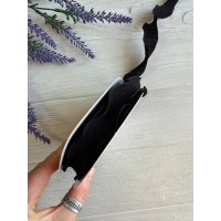 Лента  2,5 см " Волна " черная 9 метров