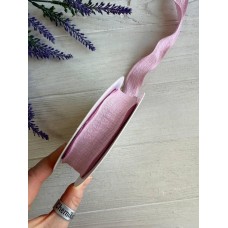 Стрічка  2,5 см " Хвиля " рожева 9 метрів