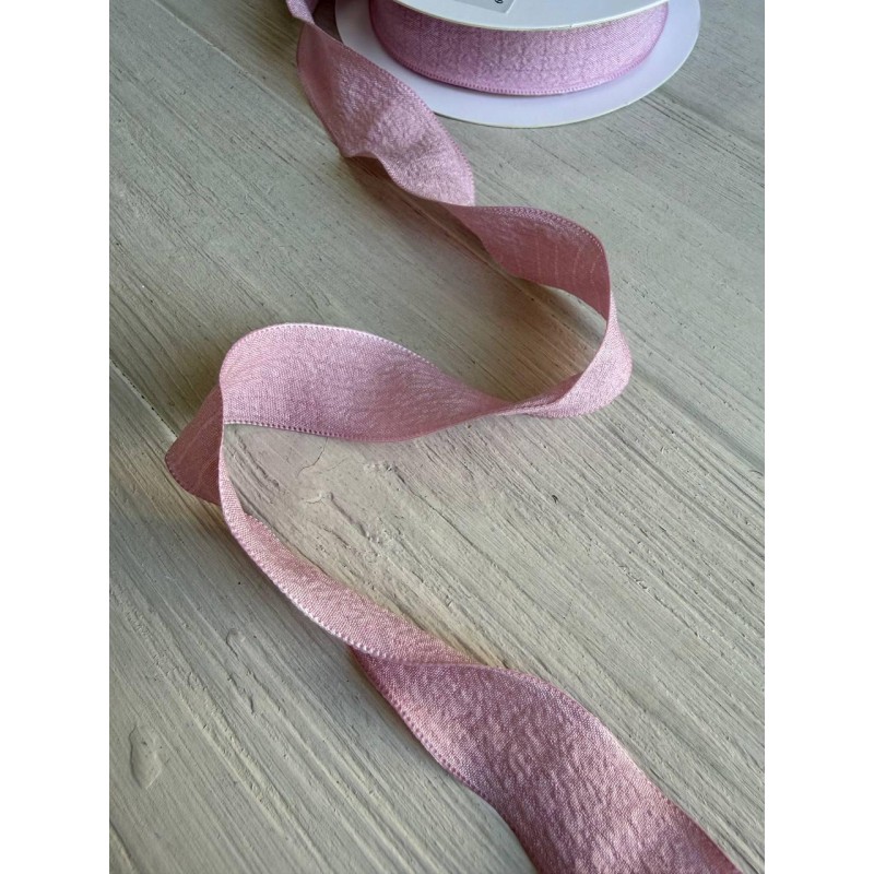 Лента  2,5 см " Волна " розовая 9 метров