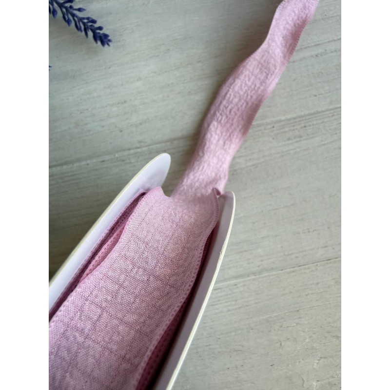 Лента  2,5 см " Волна " розовая 9 метров