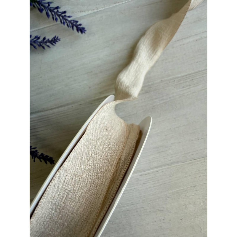 Лента  2,5 см " Волна " бежева 9 метров