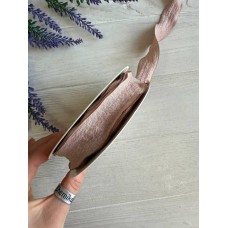 Стрічка  2,5 см " Хвиля " темна пудра  9 метрів