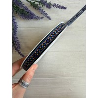 Тесьма жаккардовая с орнаментом " 19875 "  1.3 см ,    22.5 метра