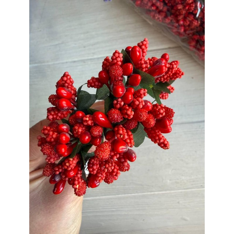 Домішка звичайна яскраво червона 12 букетів