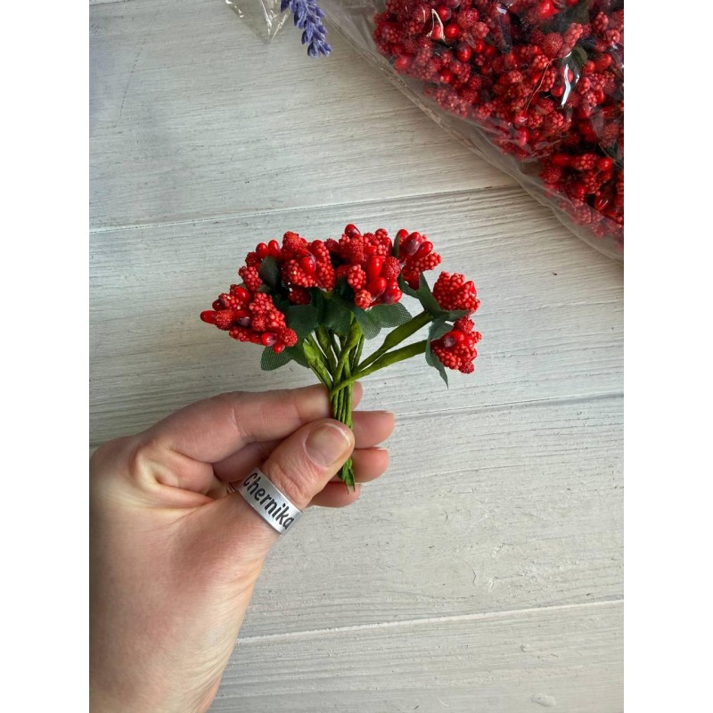 Домішка звичайна яскраво червона 12 букетів