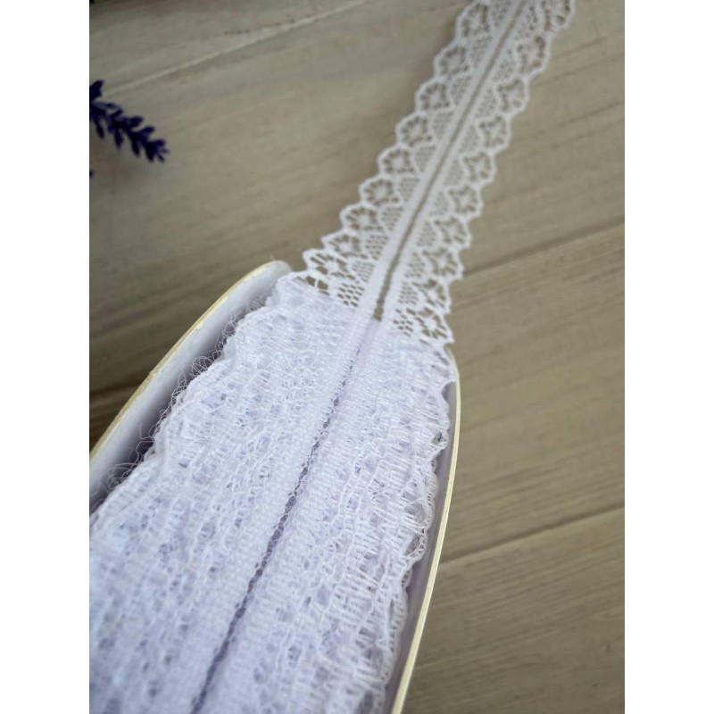 Мереживо 3 см " Тонке 328 " біле  45 метрів