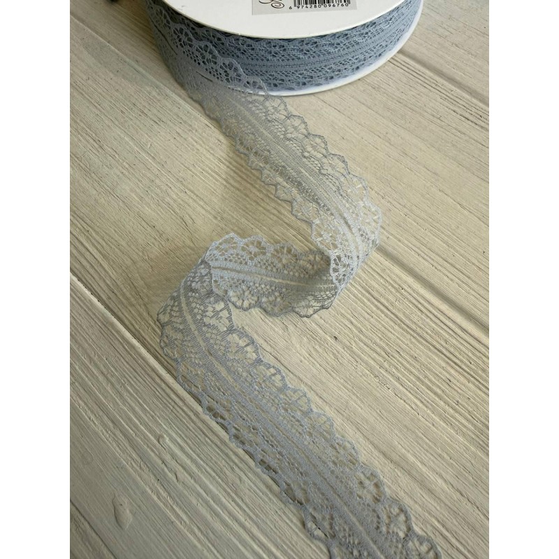 Мереживо 3 см " Тонке 328 "  сіре 45 метрів