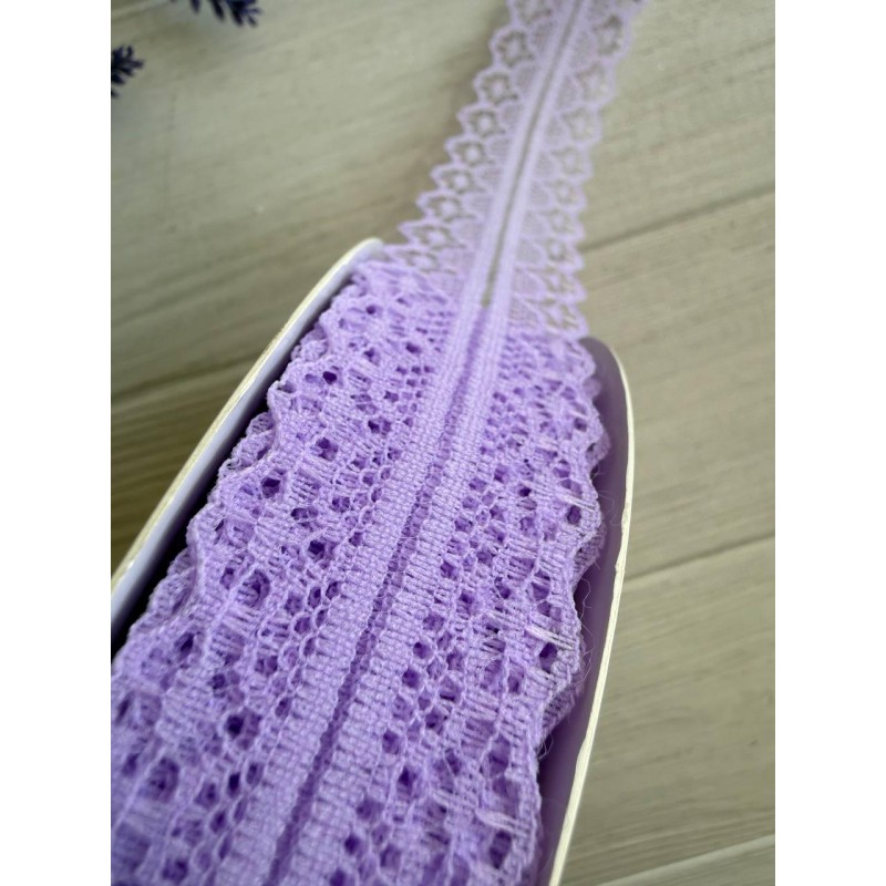 Мереживо 3 см " Тонке 328 " фіолетове  45 метрів