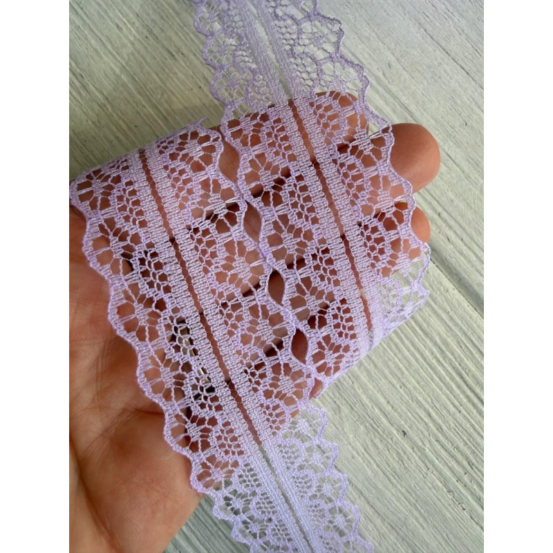 Мереживо 3 см " Тонке 328 " фіолетове  45 метрів