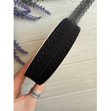 Мереживо 3 см " Тонке 328 " чорне  45 метрів