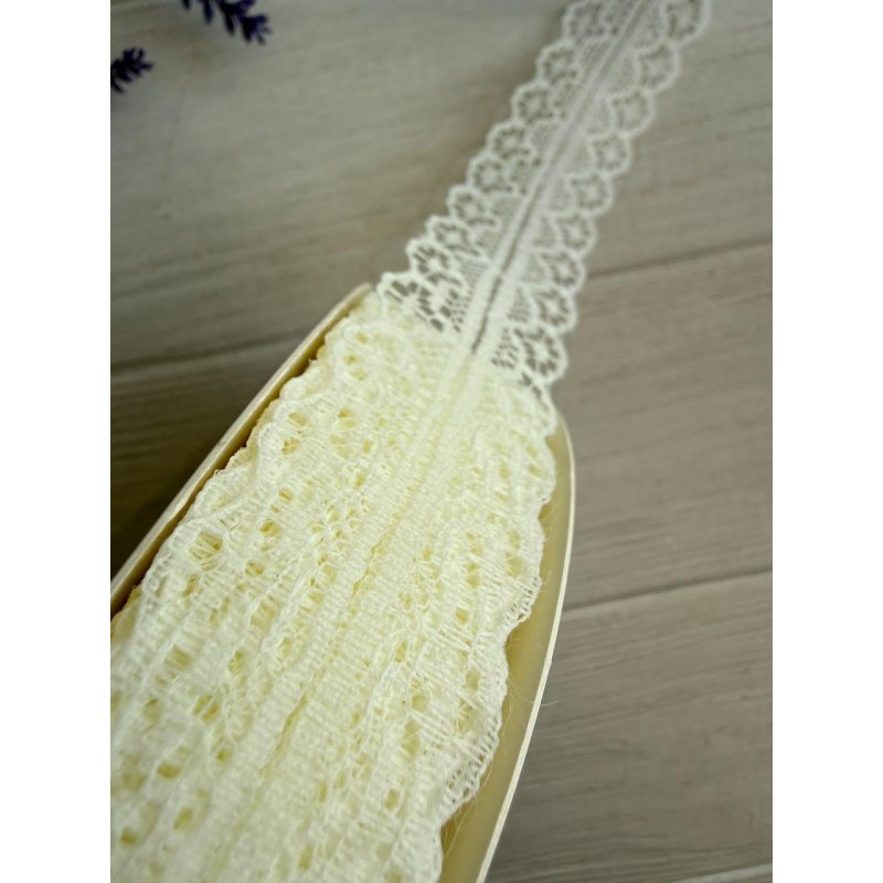 Мереживо 3 см " Тонке 328 " бежеве  45 метрів