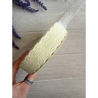 Кружево 3 см  " Тонкое 328 " бежевое  45 метров