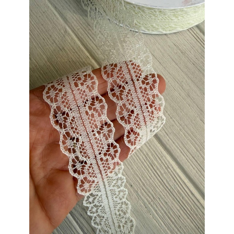 Мереживо 3 см " Тонке 328 " бежеве  45 метрів