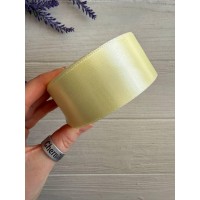 Лента атласная 4 см  айвори #08 32,5 метра