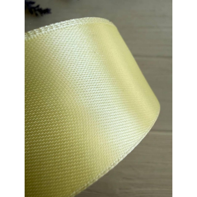 Стрічка атласна 4 см айорі #08  32,5 метра