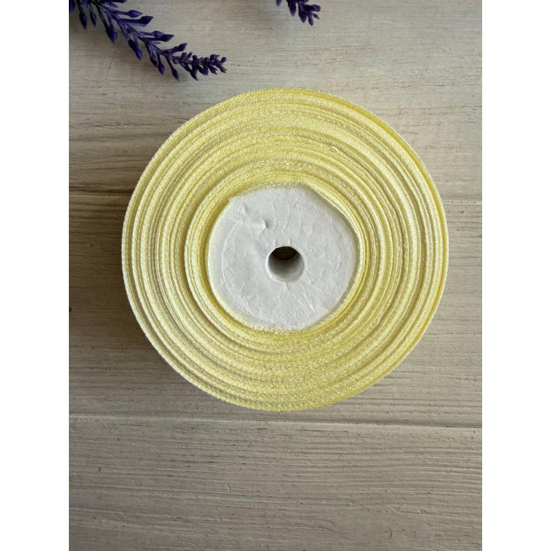 Стрічка атласна 4 см айорі #08  32,5 метра