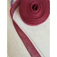 Стрічка мішковина  2.5 см бургунді 10 метрів