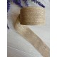 Стрічка мішковина  6.5 см натуральний 10 метрів