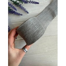 Стрічка мішковина  6.5 см сірий 10 метрів