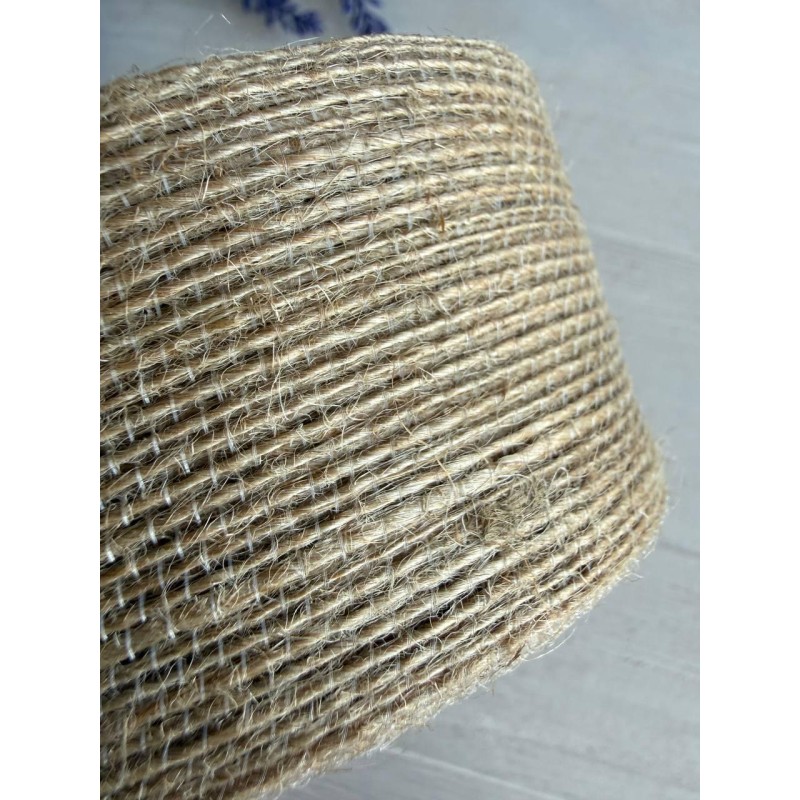 Стрічка мішковина  5 см натуральний 10 метрів