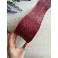 Лента мешковина 4 см бургунди 10 метров