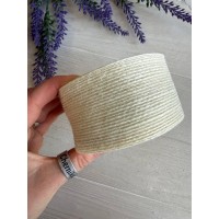 Стрічка мішковина  5 см білий 10 метрів