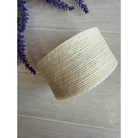 Стрічка мішковина  6.5 см білий 10 метрів