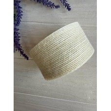 Стрічка мішковина  6.5 см білий 10 метрів