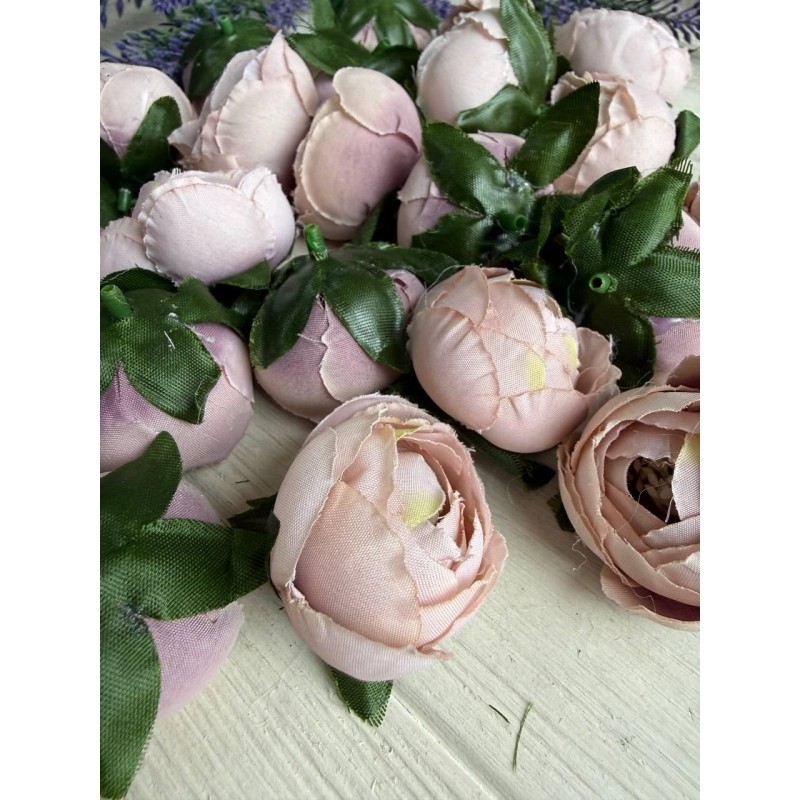 Бутон Півонія No3, пудра 50 шт