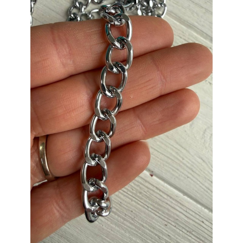 Комплект Ланцюжок з карабіном № 30, срібло 120 см